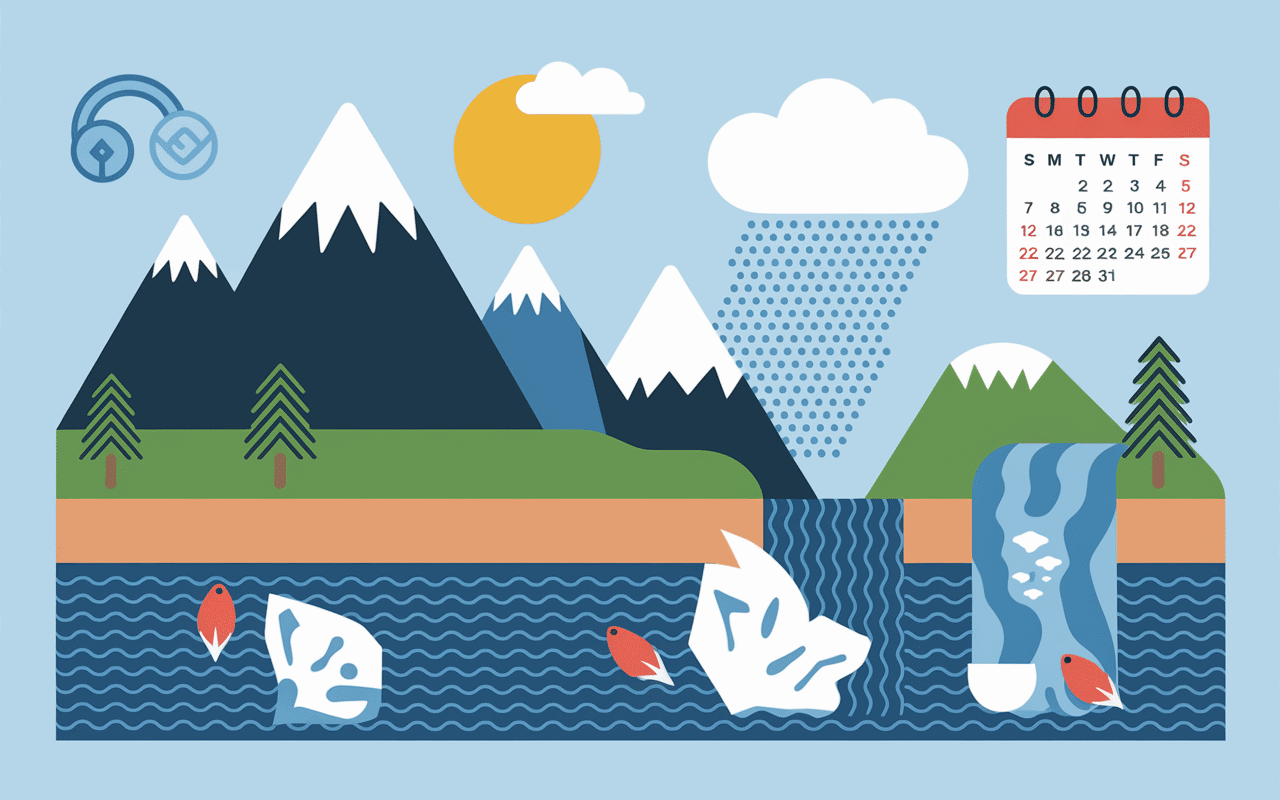 diagramme causes crue saisonniere fonte neige pluie calendrier