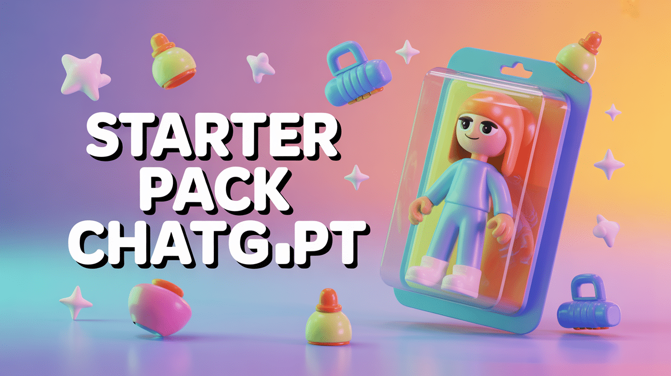 figurine 3d starter pack chatgpt en blister