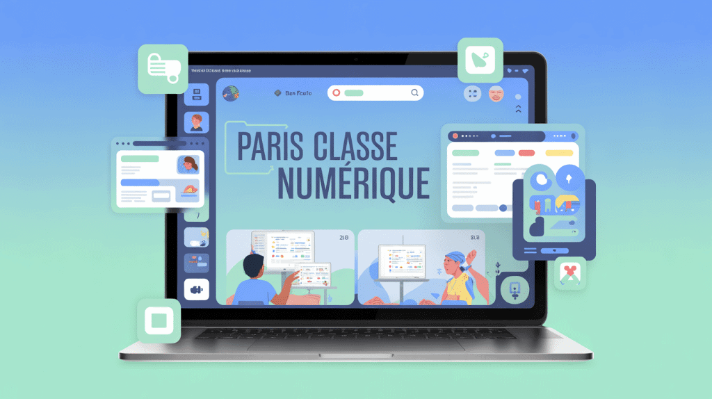 Interface portail éducatif Paris classe numérique