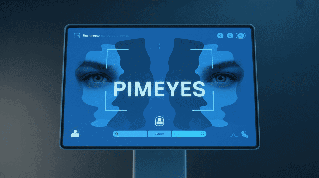 interface pimeyes recherche reconnaissance faciale futuriste
