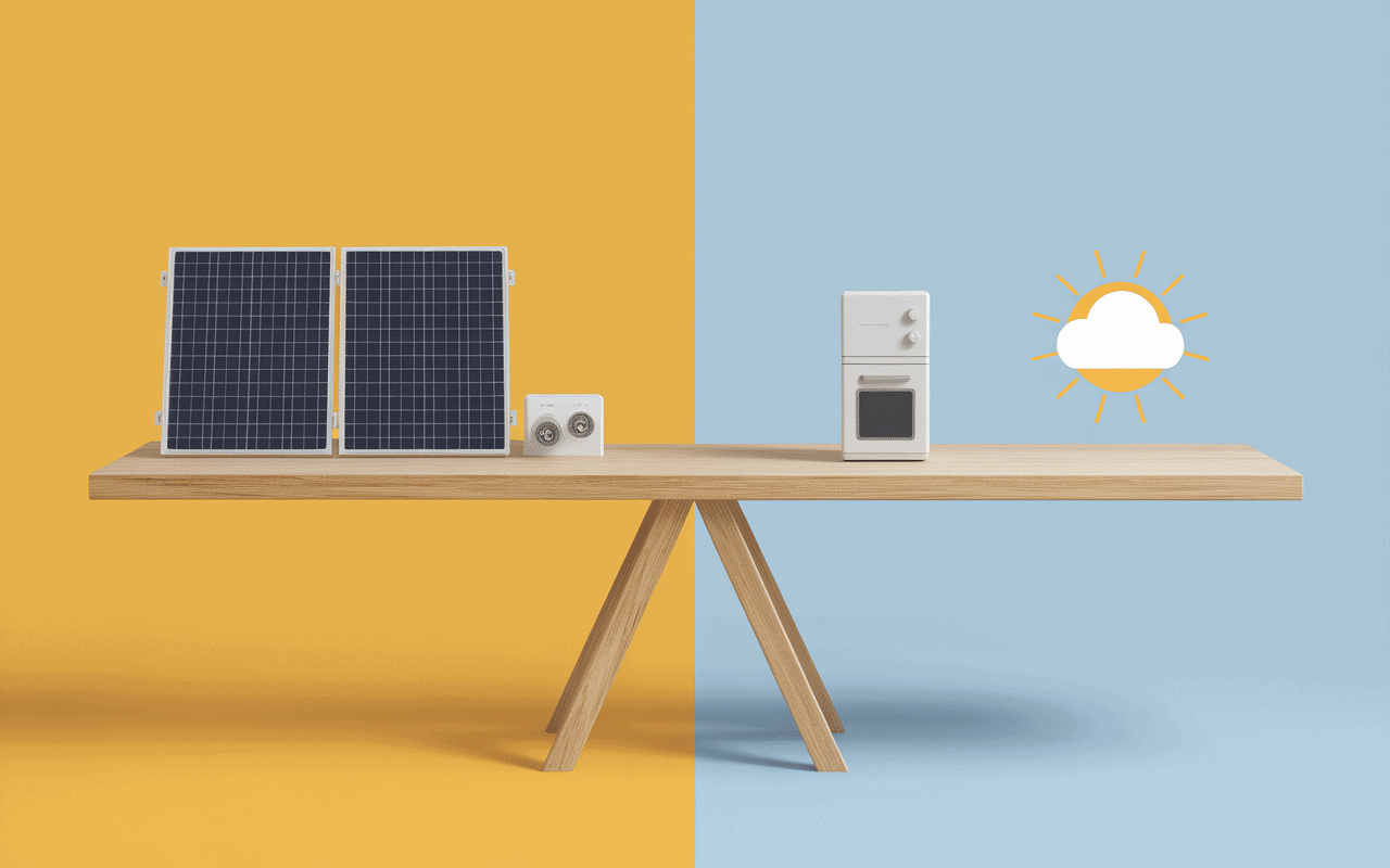 Balance avantages inconvénients panneau solaire à brancher sur prise 220v avis
