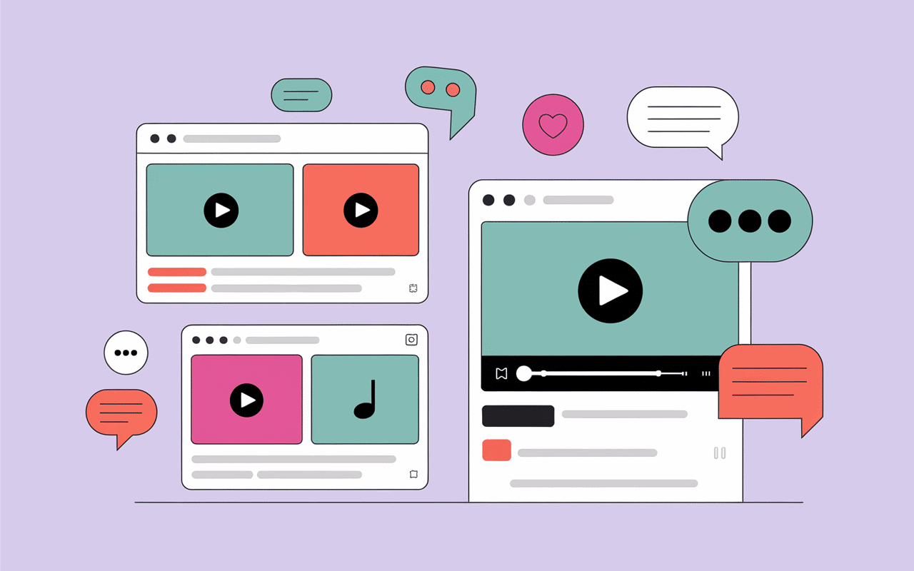 Écrans plateformes streaming et réseaux sociaux avec recommandations personnalisées