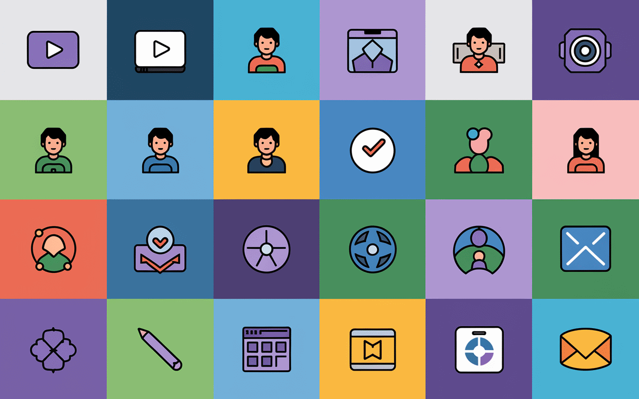 tableau de bord powtoon avec icones fonctionnalites