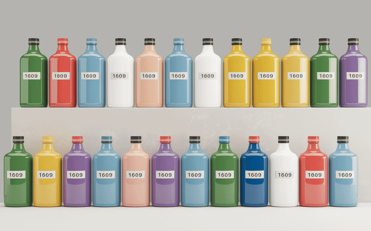 Collection de bouteilles en plastique avec codes de recyclage visibles variées