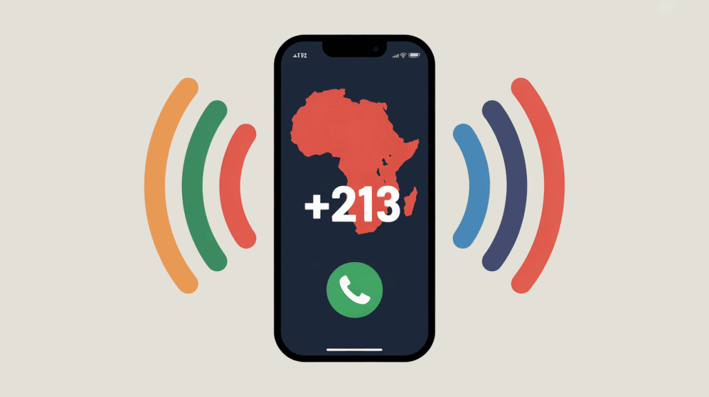00213 indicatif de quel pays illustration telephone mobile Algerie