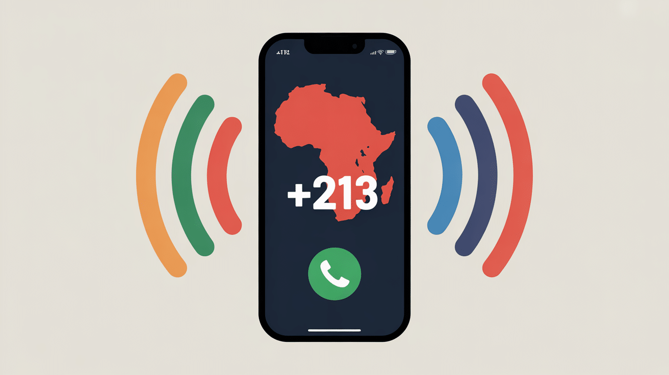 00213 indicatif de quel pays illustration telephone mobile Algerie