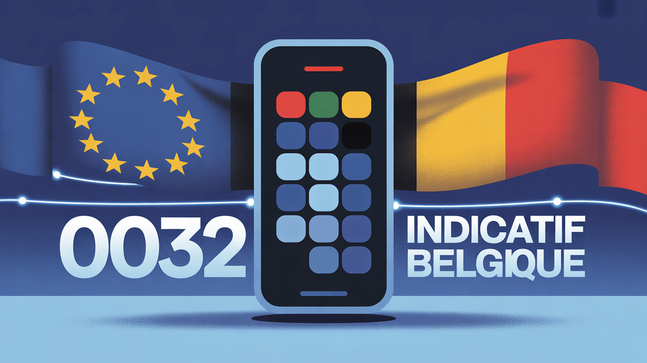 0032 indicatif de quel pays visuel téléphone Belgique