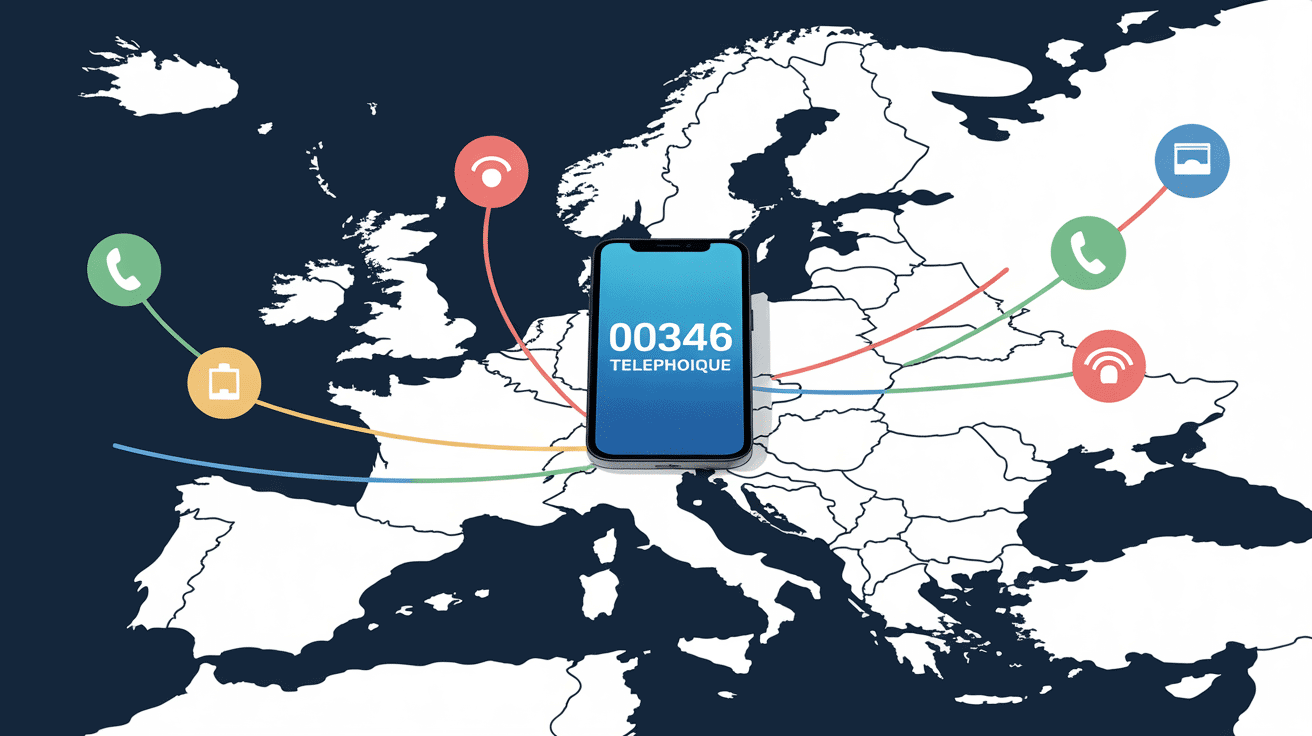 00346 indicatif de quel pays carte europe et smartphone