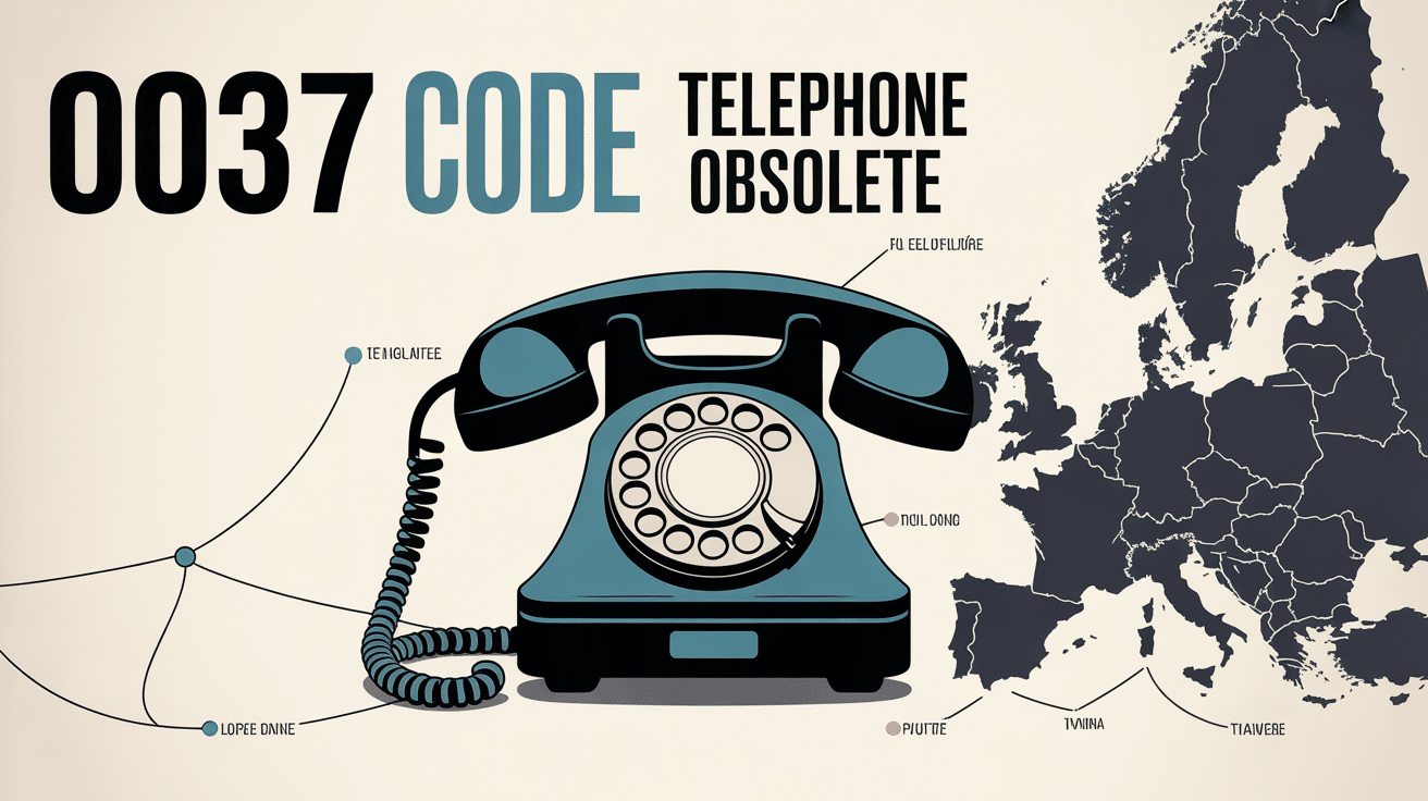 0037 indicatif de quel pays illustration carte téléphone vintage