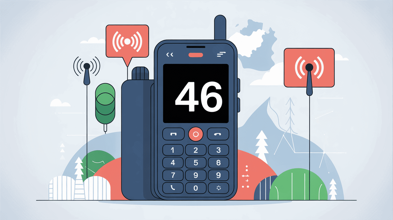 0046 indicatif de quel pays sur téléphone moderne et carte Suède