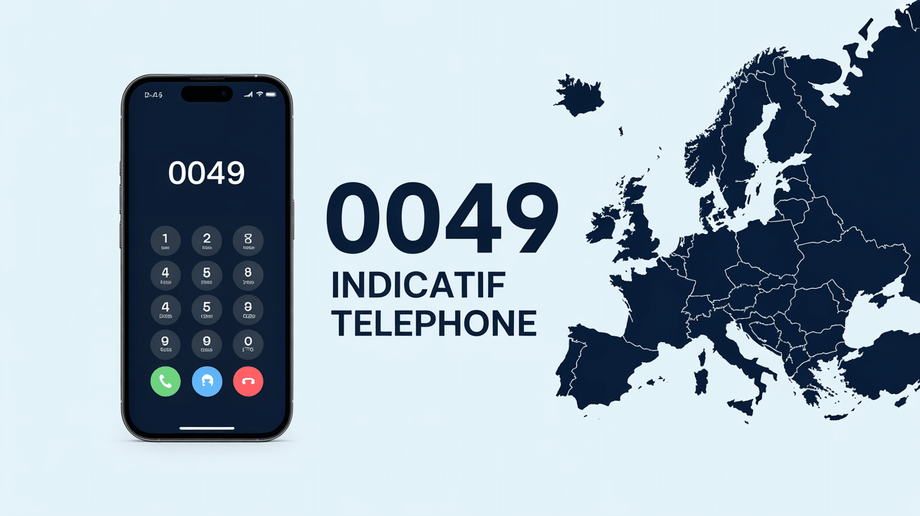 0049 indicatif de quel pays smartphone carte Europe