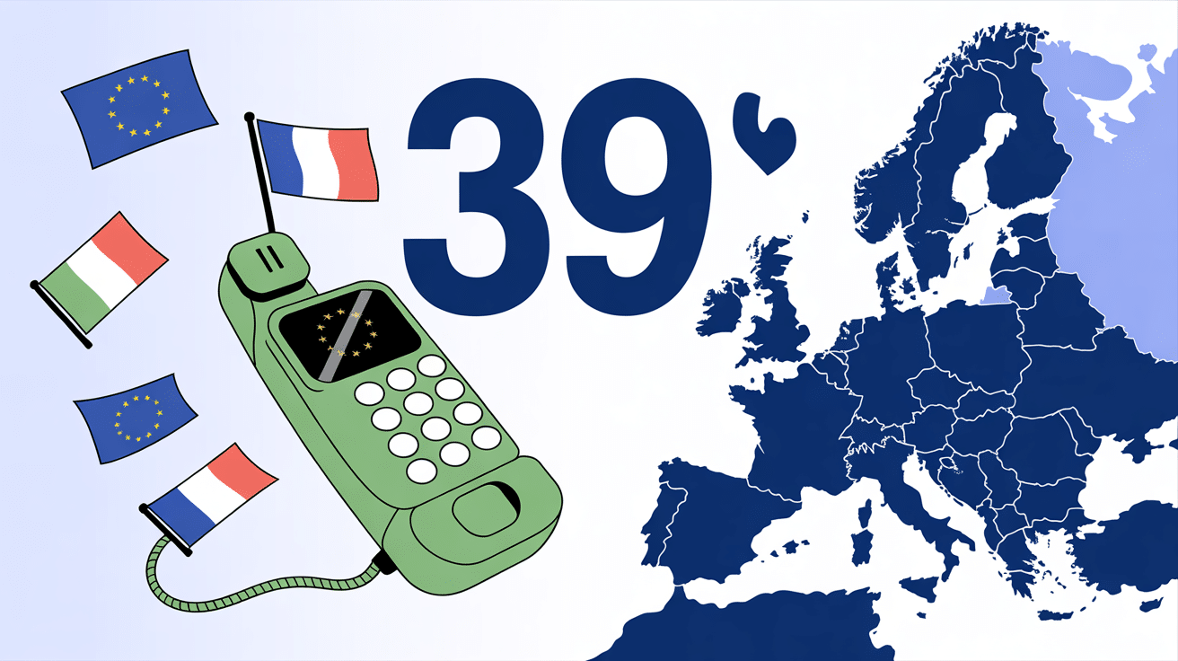 indicatif 39 quel pays illustration drapeau Europe