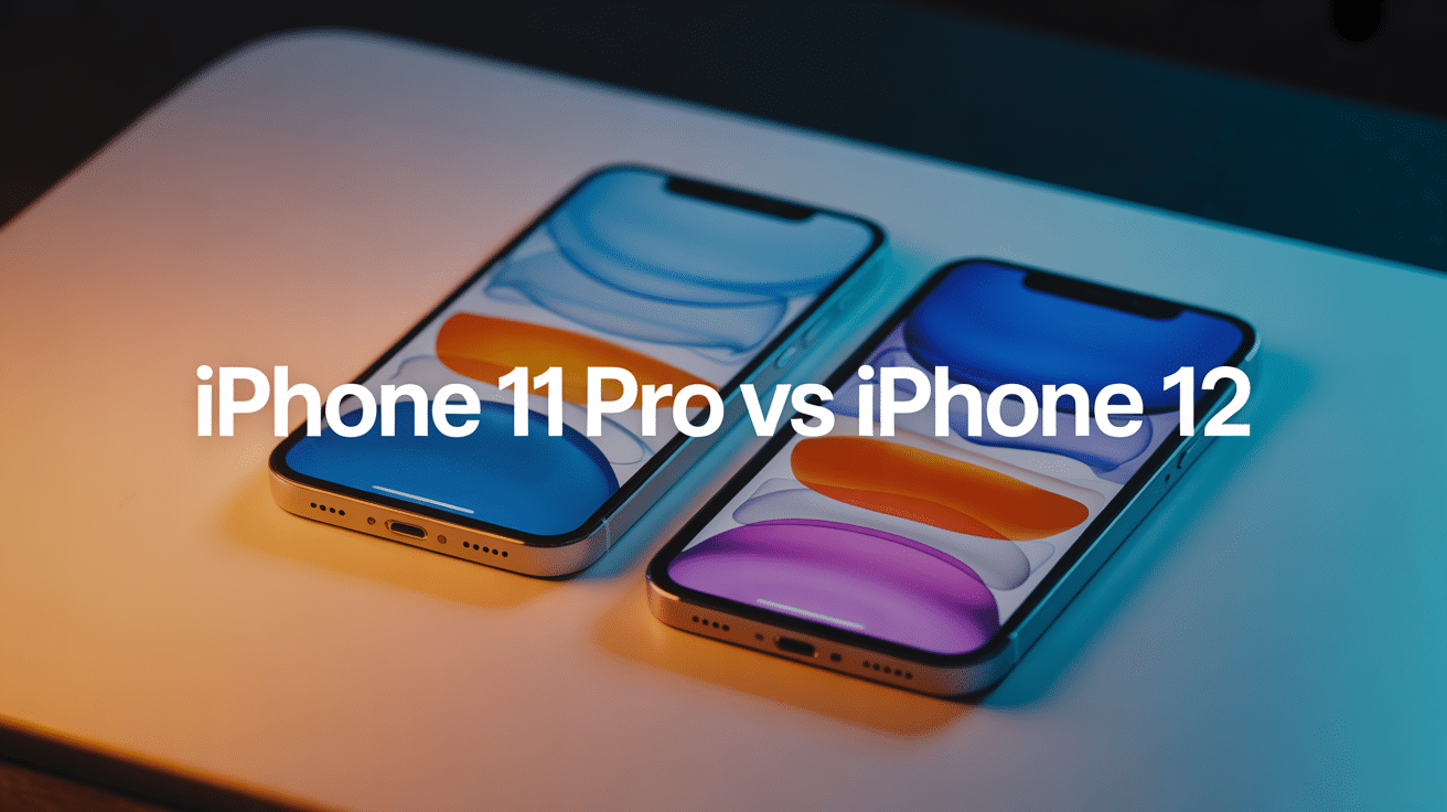 iphone 11 pro vs iphone 12 côte à côte surfaces design
