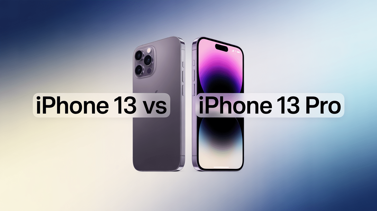 iphone 13 vs 13 pro côte à côte visuel