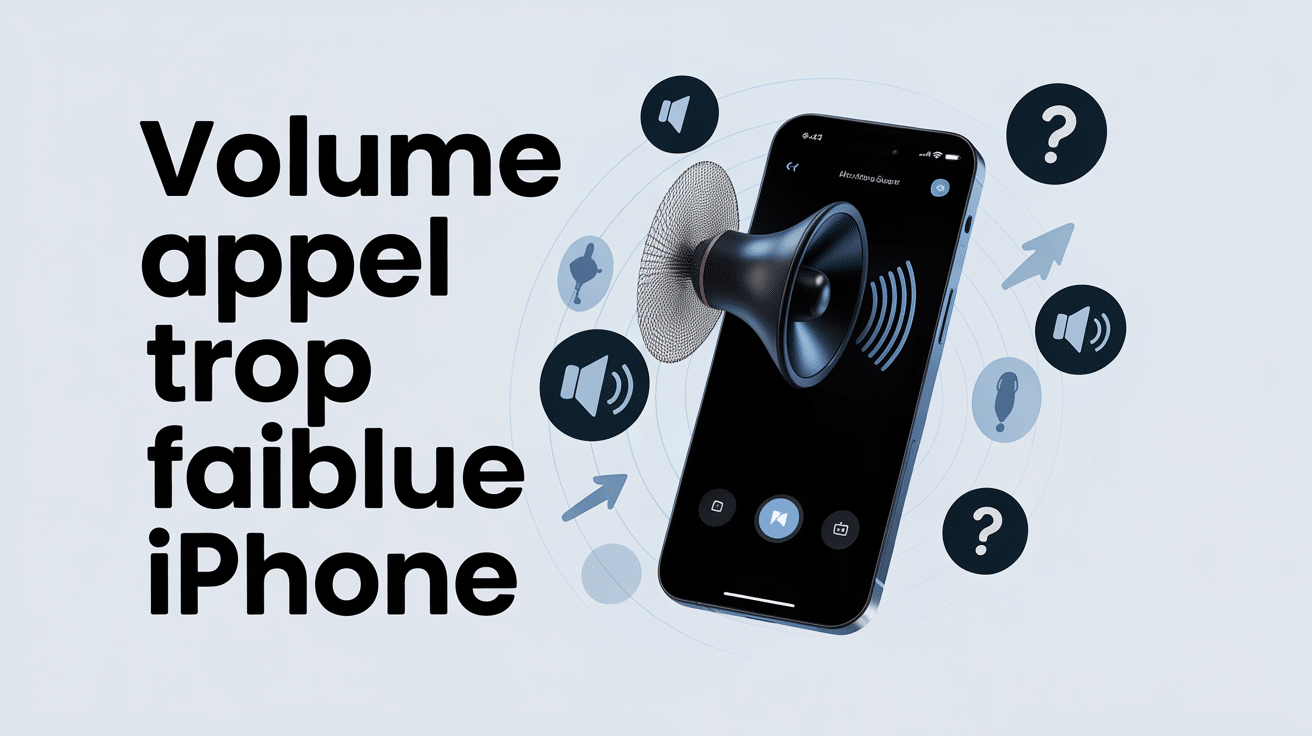 le son de mon iphone est faible quand j'appelle illustration volume appel iphone