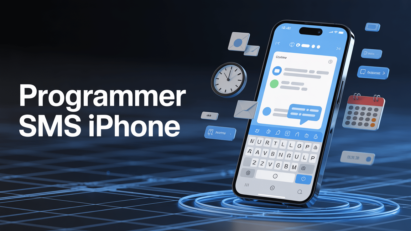 programmer l envoi d un sms iphone interface smartphone messagerie