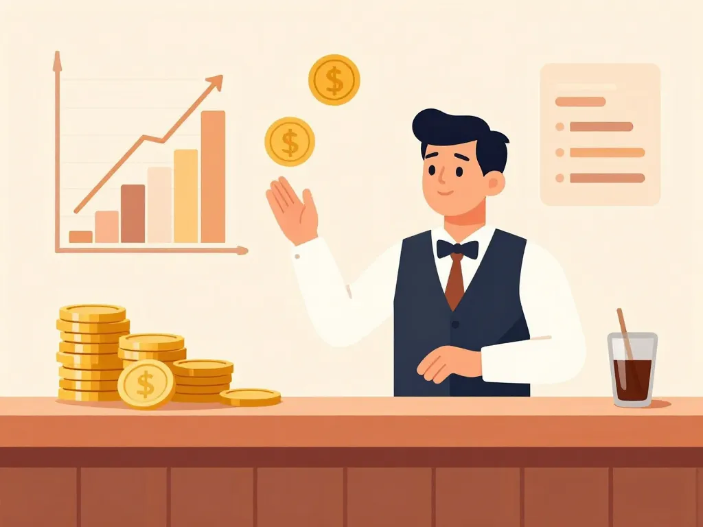 barman salaire graphique répartition