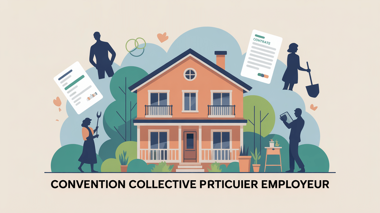 illustration convention collective particulier employeur maison et salariés