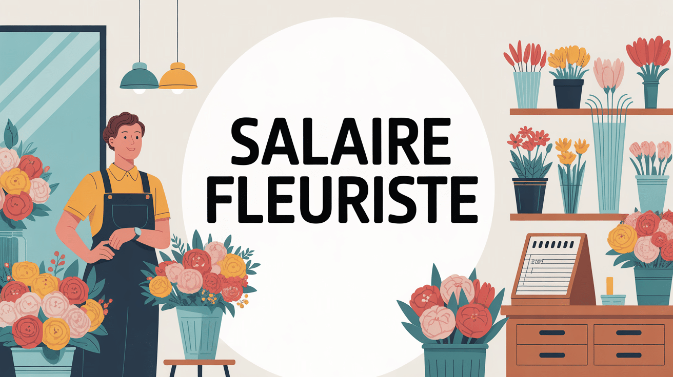 fleuriste salaire illustration moderne boutique France
