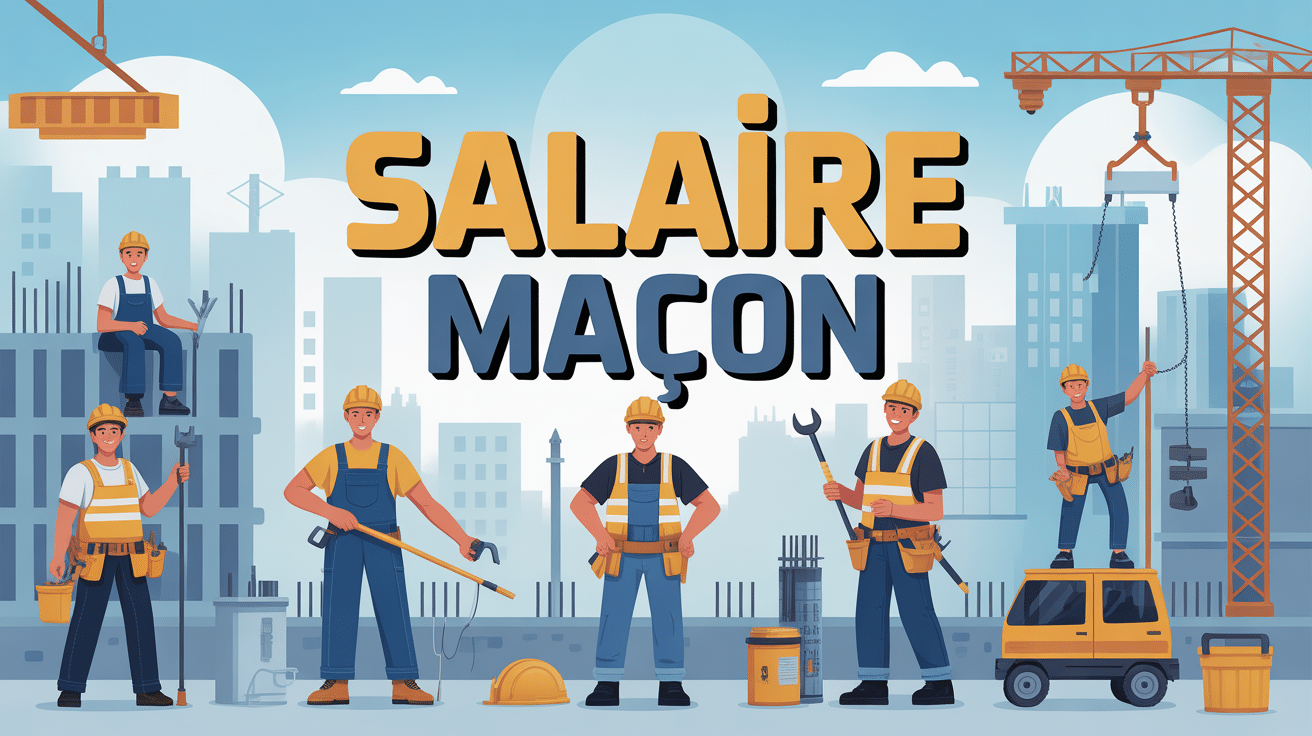 maçon salaire illustration chantier progression