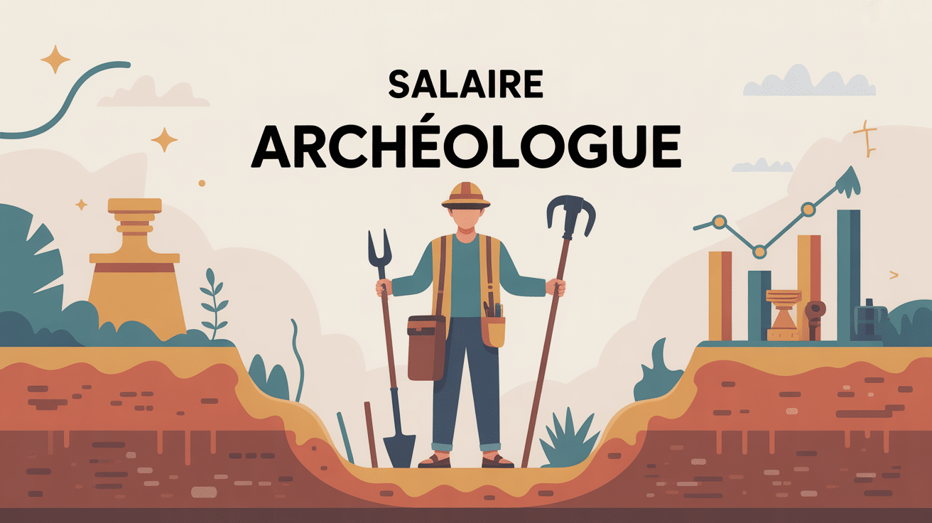 salaire d un archéologue en France illustration vectorielle