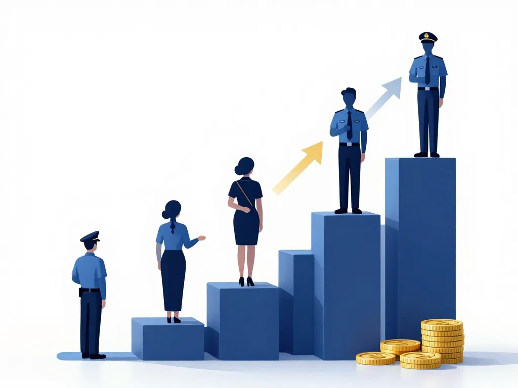 graphique progression salaire douanier