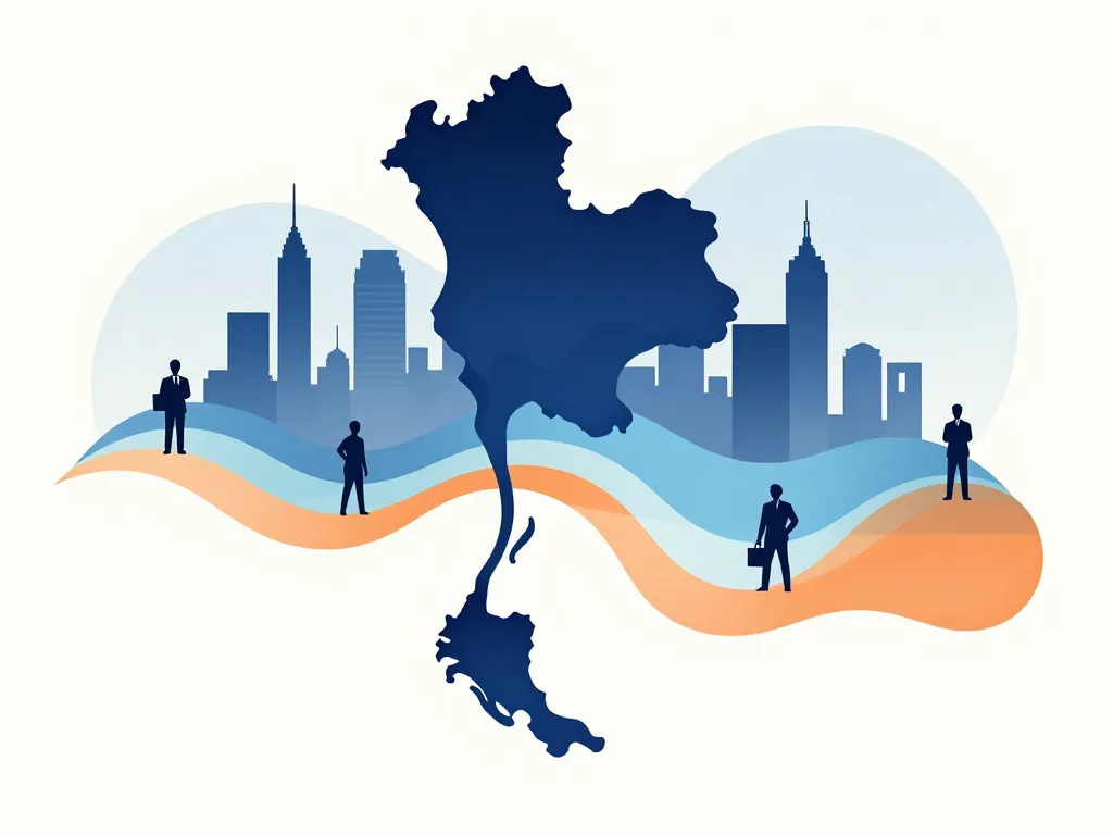 metaphore visuelle des salaires en thailande