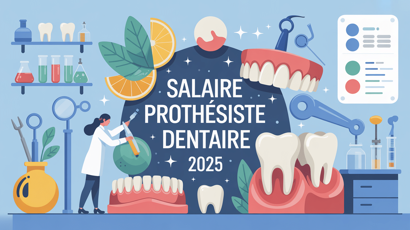 illustration moderne salaire prothesiste dentaire 2025 laboratoire