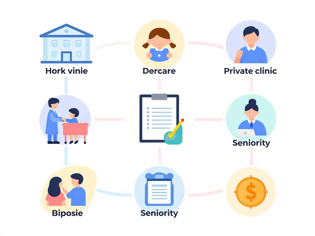 Diagramme des facteurs du salaire puéricultrice