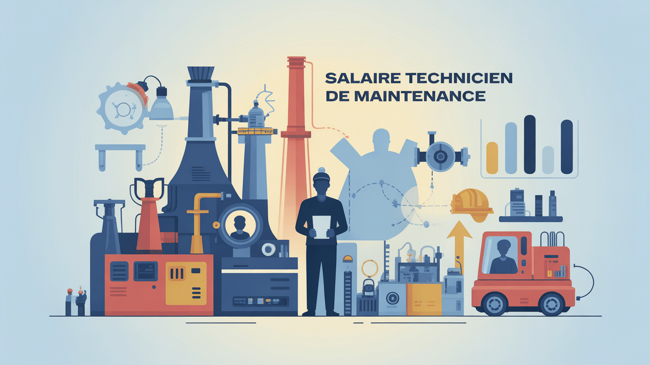 Visuel métier technicien de maintenance en France secteurs et progression