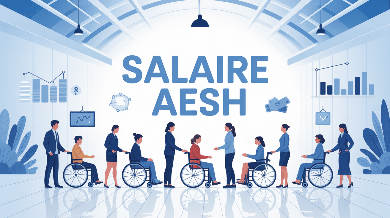 illustration aesh salaire accompagnant handicap
