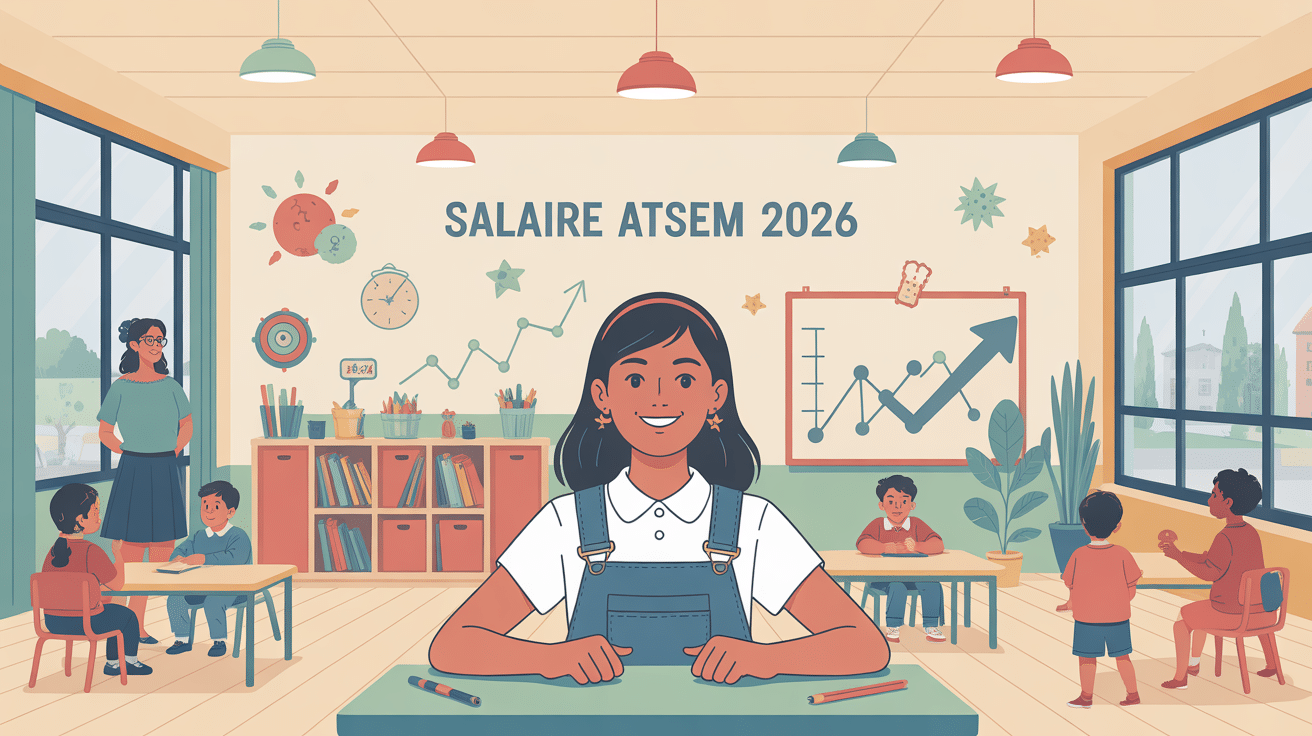 illustration atsem salaire 2026 dans école maternelle