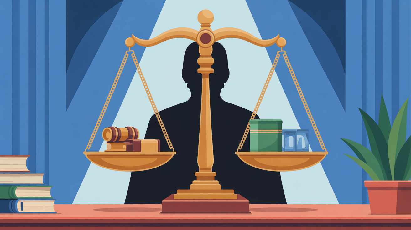 illustration moderne salaire avocat balance justice