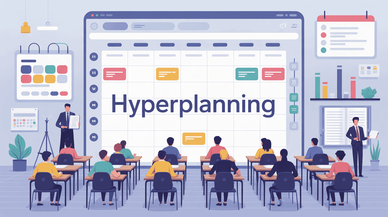 hyperplanning planning scolaire illustration