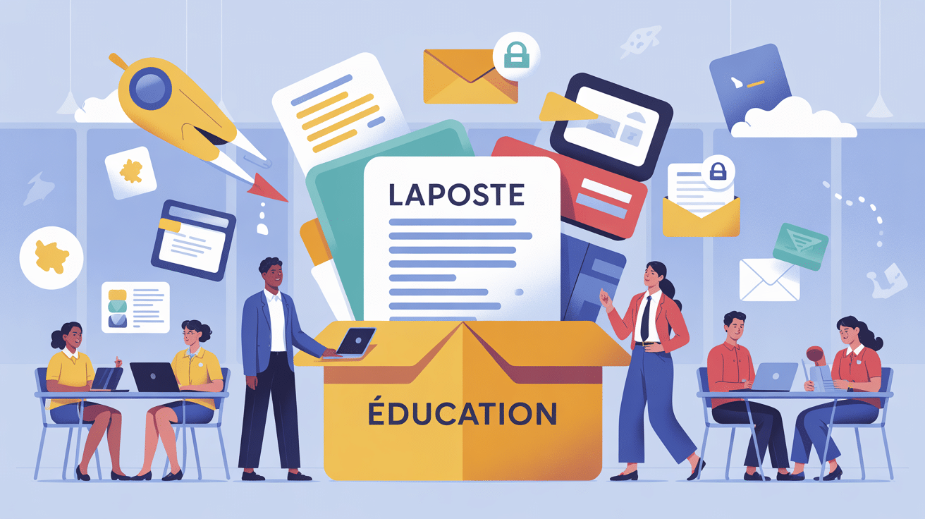 Illustration centrale laposte education enseignants outils numériques