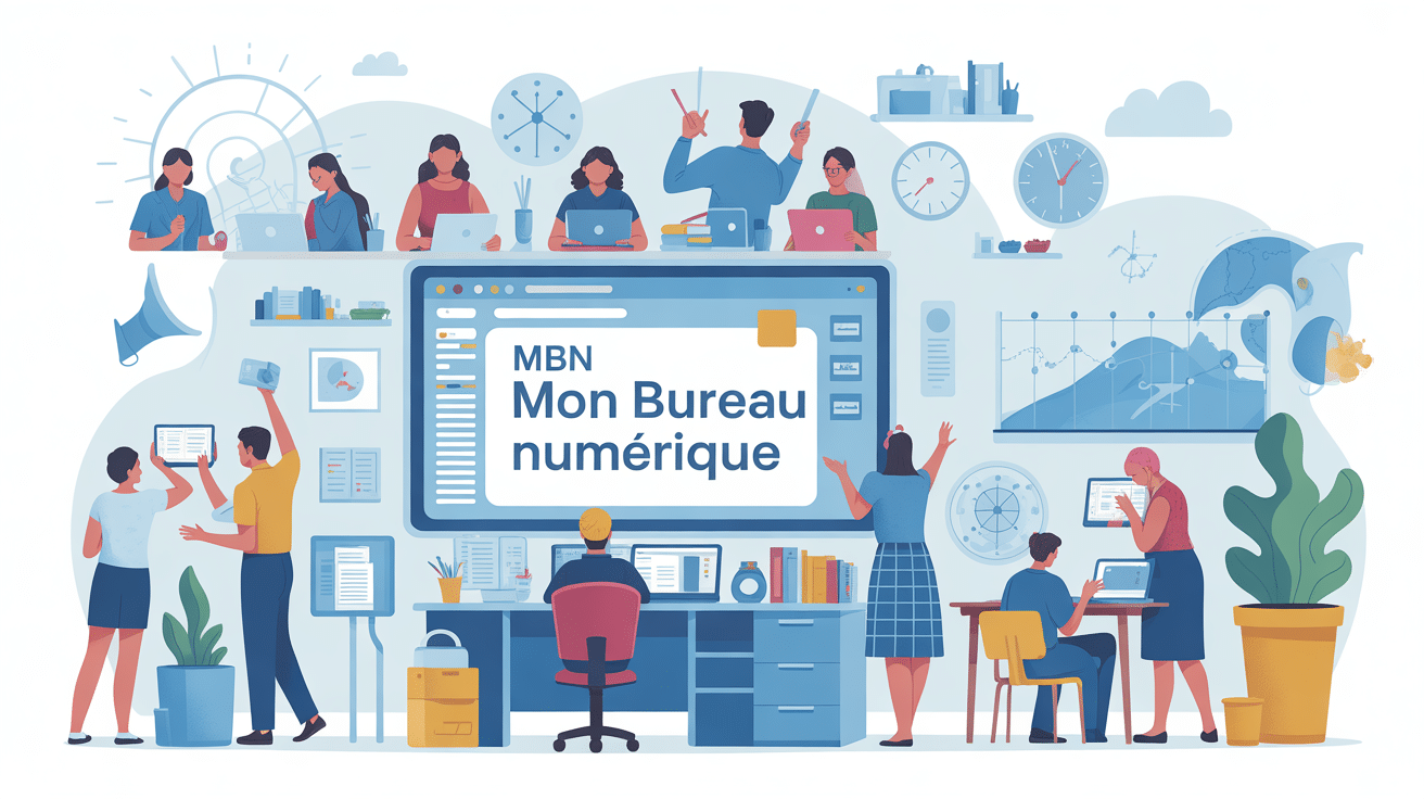 mbn mon bureau numérique illustration environnement scolaire