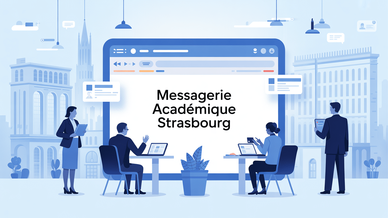 messagerie académique Strasbourg illustration espace numérique sécurisé