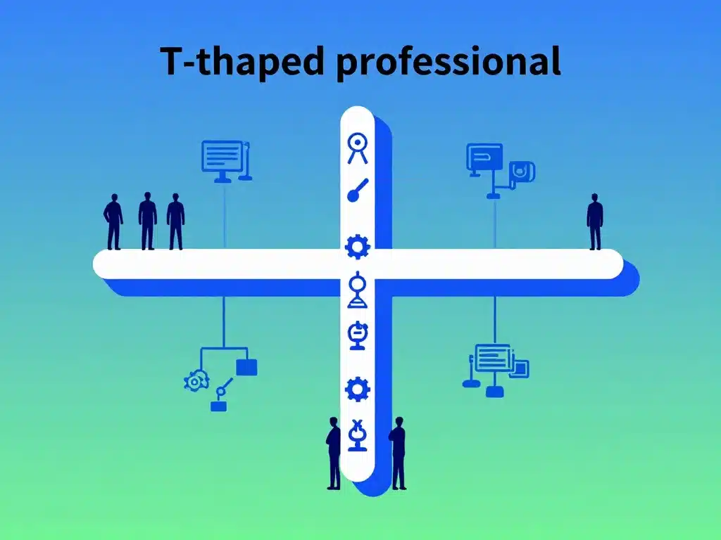 Diagramme profil metier en T compétences expertise
