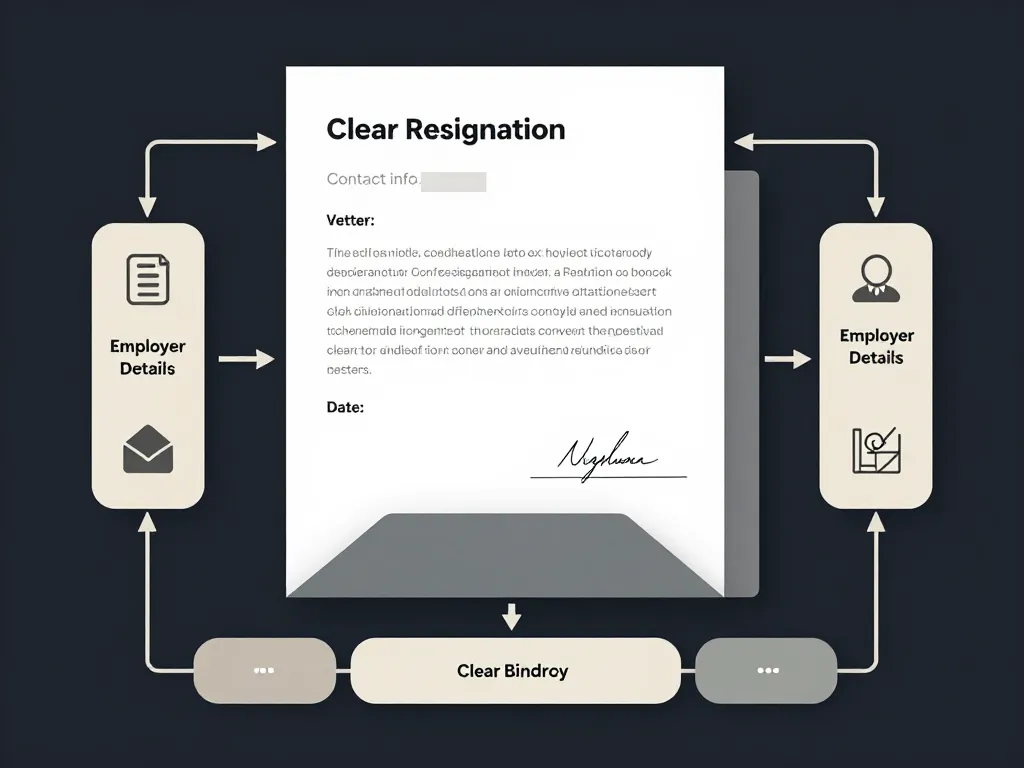 modèle de lettre de démission simple schéma structure