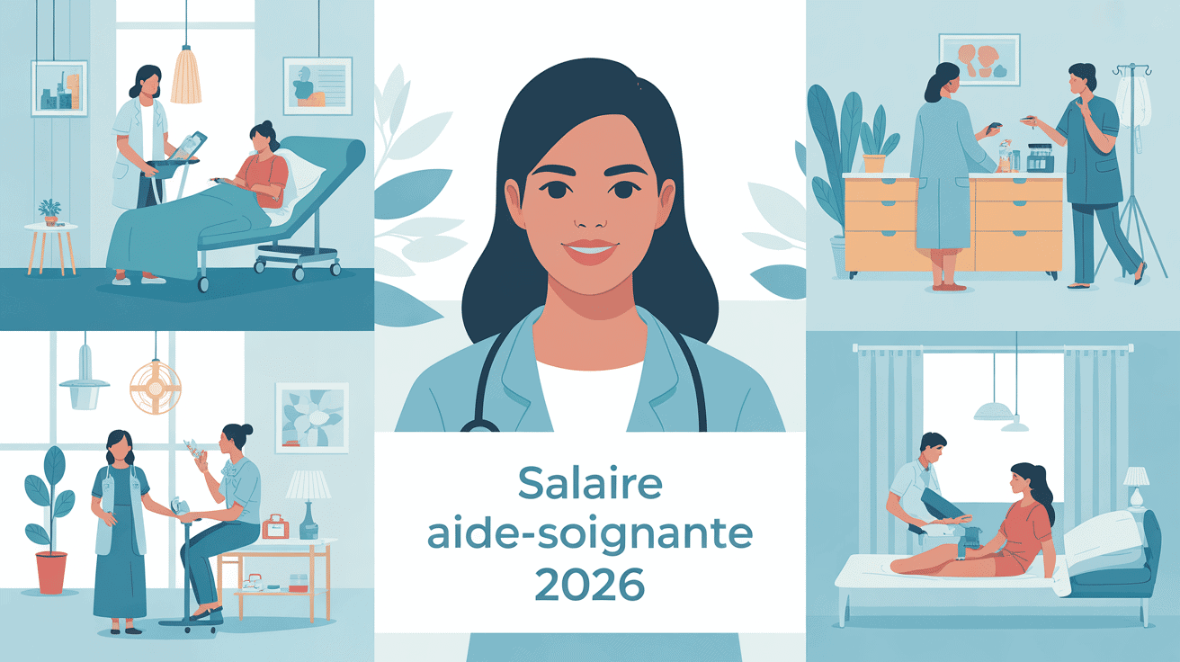 Illustration salaire aide soignante 2026 environnement médical France