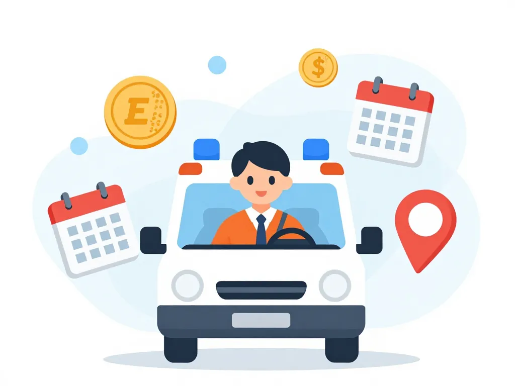 Ambulancier icônes expérience localisation salaire