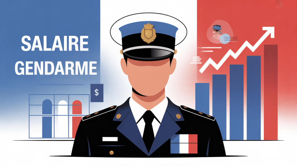 salaire gendarme illustration vectorielle officielle France