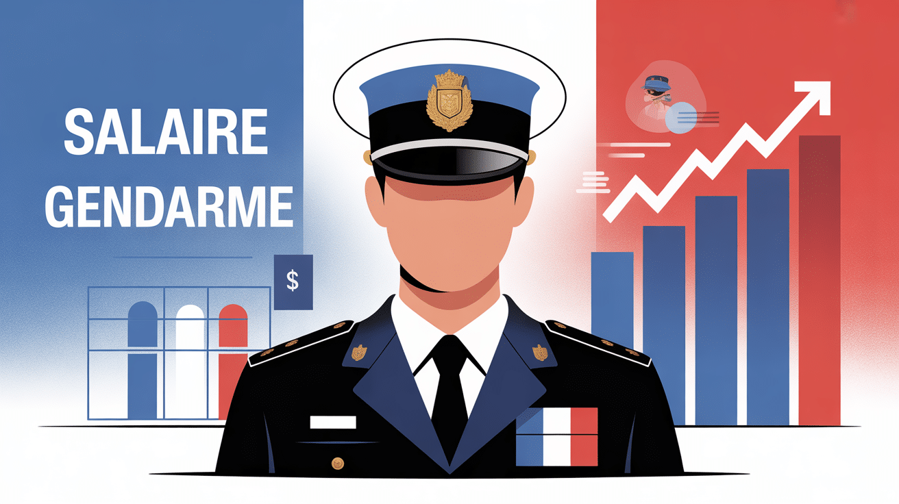 salaire gendarme illustration vectorielle officielle France