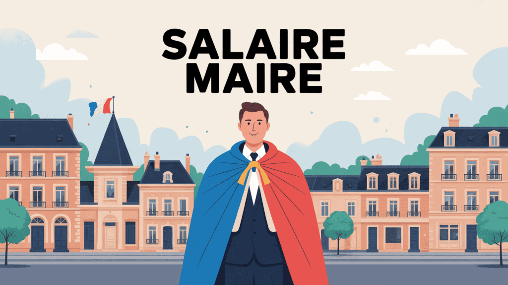 illustration salaire maire en France écharpe tricolore