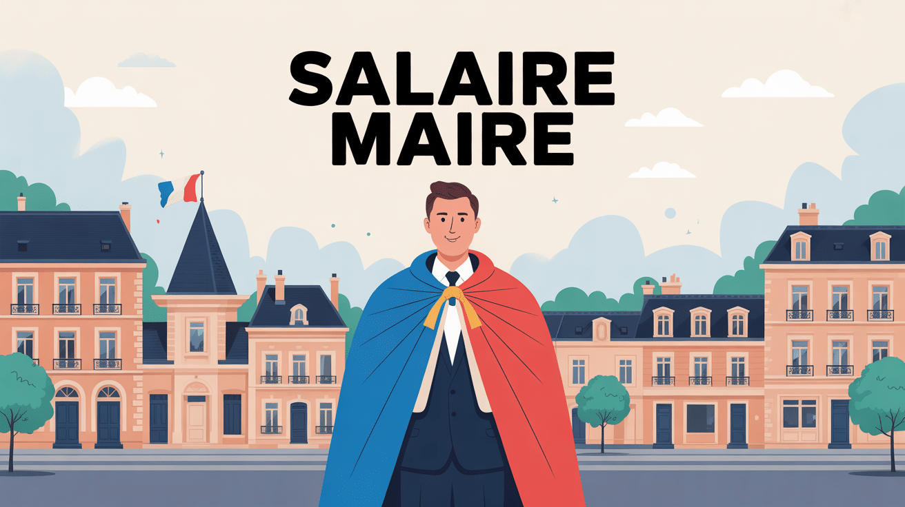 illustration salaire maire en France écharpe tricolore