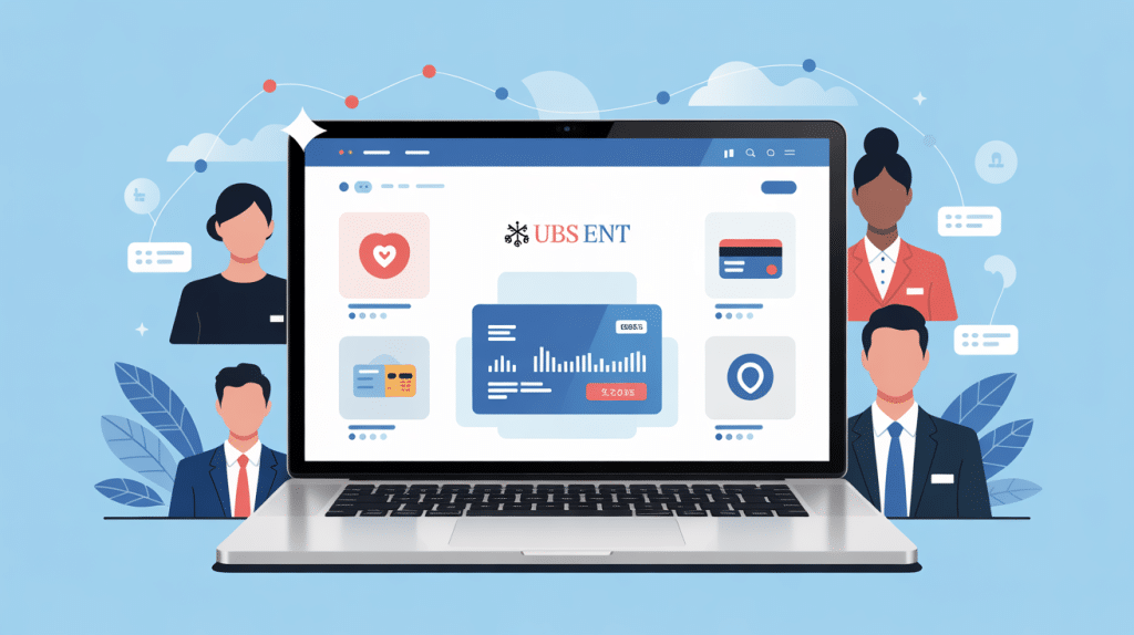 Illustration ubs ent gestion bancaire en ligne