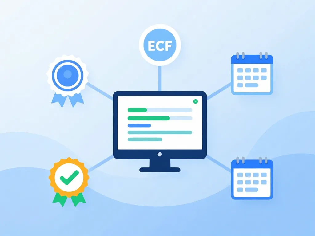 webformation ecf diagramme central badges progression