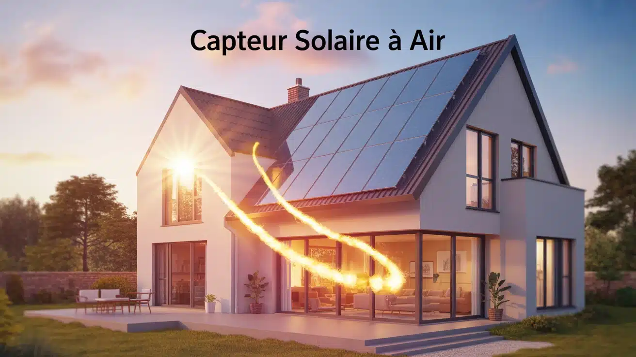 capteur solaire à air installé sur façade maison