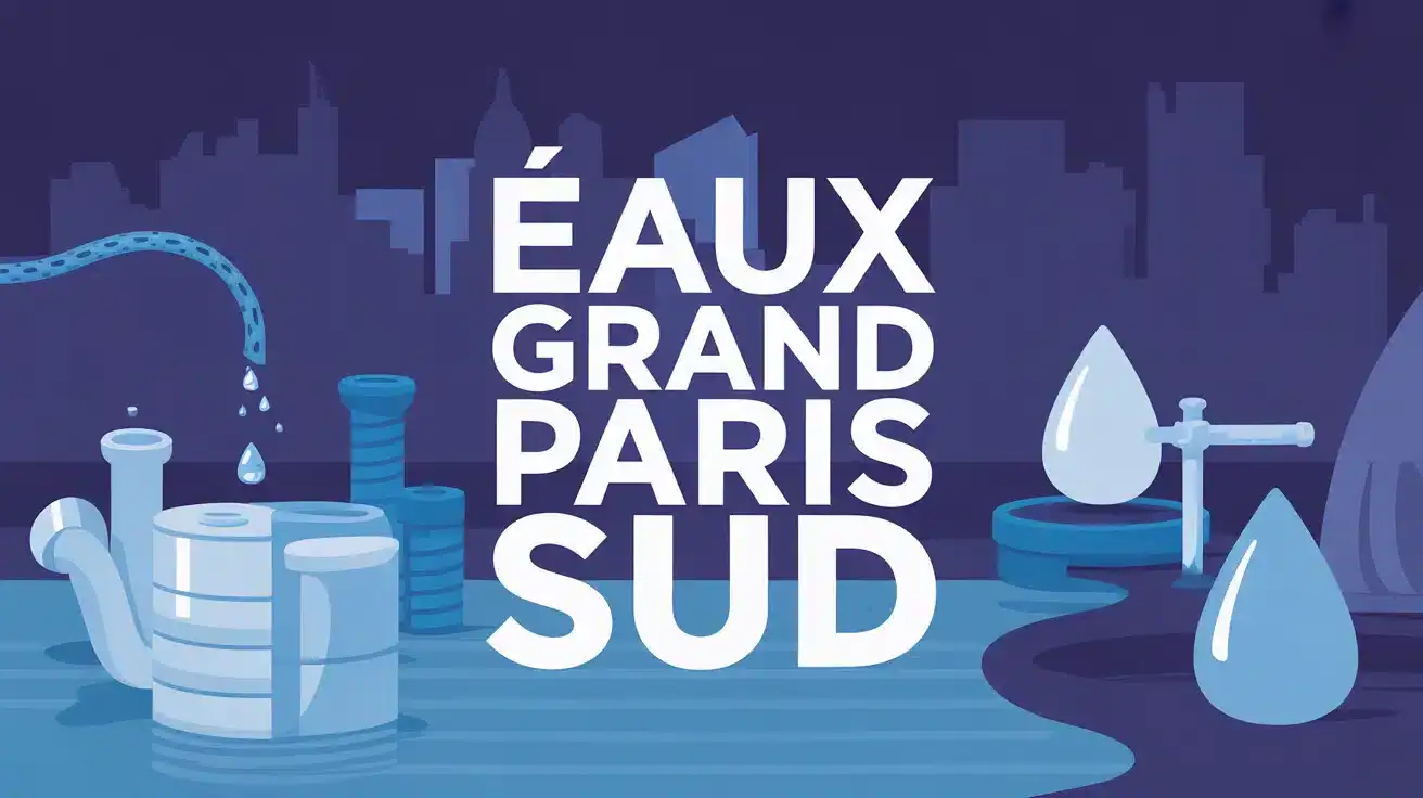 Illustration vectorielle gestion eaux Grand Paris Sud