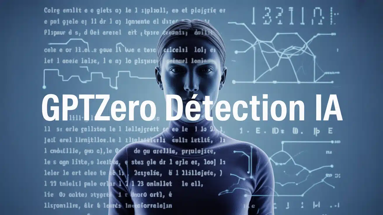 Illustration GPTZero détection IA avec textes et graphiques